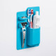 Bathroom Silicone Toothbrush Toothpaste Storage Box Shaver Storage Stand Cosmetic Mirror Toothbrush Holder(Blue)
