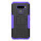 Tire Texture TPU+PC Shockproof Protective Case with Holder for LG Q60(Purple)