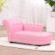 Fashion Kindergarten Leather Art Child Seat Children Sofa Chair Sponge Recliner(Light pink)