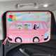 Pink Bus Pattern Car Large Rear Window Sunscreen Insulation Window Sunshade Cover, Size: 70*50cm
