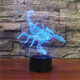 Scorpion Shape 3D Colorful LED Vision Light Table Lamp, Crack Touch Version