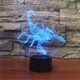 Scorpion Shape 3D Colorful LED Vision Light Table Lamp, Crack Touch Version