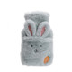 Plush Warm Water Bag Cartoon Rabbit Flushing Hot Water Bottle(Green)