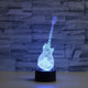 Guitar Shape 3D Colorful LED Vision Light Table Lamp, Charging Touch Version