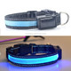 Medium and Large Dog Pet Solar + USB Charging LED Light Collar, Neck Circumference Size: L, 50-60cm(Blue)