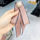 Ladies Wild Long Bow Tie Pearl Rhinestone Bow-knot Brooch Clothing Accessories(Pink)