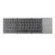 B033 Rechargeable 3-Folding 64 Keys Bluetooth Wireless Keyboard with Touchpad (Black)