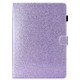 For iPad Pro 9.7 Varnish Glitter Powder Horizontal Flip Leather Case with Holder & Card Slot(Purple)