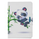 For 8 inch  Tablet PC Universal Colored Drawing Horizontal Flip PU Leather Case with Holder & Card Slot(Bamboo Panda)