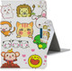 For 8 inch  Tablet PC Universal Colored Drawing Horizontal Flip PU Leather Case with Holder & Card Slot(Animal Expressions)