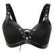 Corset Bra Women Faux Leather Punk Bralette Punk Rave Clothing, Size:XL(Black)