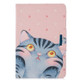 For 10 inch  Tablet PC Universal Colored Drawing Horizontal Flip PU Leather Case with Holder & Card Slot(Cute Cat)