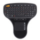 N5903 2.4GHz Mini Wireless Keyboard with Touchpad  & USB Mini Receiver, Size: 127 x 134 x 25mm(Black)