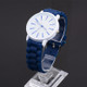 Simple Style Round Dial Jelly Silicone Strap Quartz Watch(Dark Blue)