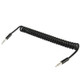 3.5mm Male to Male Jack Coiled Earphone Cable / Spring Cable, Length: 20cm (can be extended up to 80cm)(Black)
