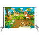 2.1m x 1.5m Dinosaur World Cartoon Photo Shoot Scene Photography Background Cloth(W100)