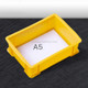 3 PCS Thick Multi-function Material Box Brand New Flat Plastic Parts Box Tool Box, Size: 25.3cm x 18cm x 7.4cm(Yellow)