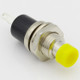 10 PCS 7mm Thread Multicolor 2 Pins Momentary Push Button Switch(Yellow)