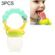 3 PCS Baby Nipple Fresh Food Fruit Milk Feeding Bottles Learn Feeding Drinking Handle Teething Pacifier with Bell, Size:L(Green)