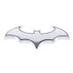 Bat Shape Shining Metal Car Free Sticker(Silver)