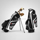 PGM Portable Nylon Golf Stand Bag(Black White)