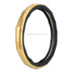 Universal Car Plating Bamboo Knot Leather Steering Wheel Cover, Diameter: 38cm (Gold)