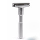 Adjustable Safety Razor Double Edge Classic Mens Shaving Hair Removal Shaver with 5 Blades(Sliver gray)