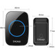 CACAZI A10G One Button One Receivers Self-Powered Wireless Home Cordless Bell, UK Plug(Black)
