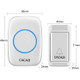 CACAZI A10G One Button One Receivers Self-Powered Wireless Home Cordless Bell, UK Plug(White)