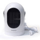 600W Winter Mini Electric Warmer Fan Heater Shaking Head Desktop Household Radiator Energy Saving, UK Plug (White)