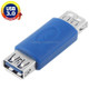 Super Speed USB 3.0 AF to AF Cable Adapter (Blue)