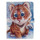 For 8 inch Universal Tablet PC Colored Drawing Pattern Horizontal Flip PU Leather Case with Holder & Card Slots(Tiger)