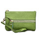 2001 Horizontal Square Litchi Texture Wallet Clutch Bag for Ladies, with Detachable Hand Strap & 6 Key Rings(Green)