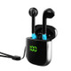 WK60 TWS Bluetooth Earphone Pop-up LED Display Wireless Sport Headphone 5D Stereo Headsets with Charging Box(Black+Silver)