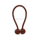 2 PCS Fashion Woven Punch-Free Beef Tendon Magnetic Buckle Curtain Strap(Brown)