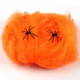 2 PCS Halloween Bar Haunted House Scary Party Spider Web Props Decoration(Orange)