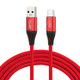 1.8m Nylon Braided Cord USB to Type-C Data Sync Charge Cable with 110 Copper Wires, Support Fast Charging, For Galaxy, Huawei, Xiaomi, LG, HTC and Other Smart Phones(Red)