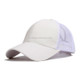 White Sequined Cotton Baseball Cap Back Opening Mesh Ponytail Cap, Size:Adjustable