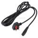 BS-1363/A LP-60L UK Plug to C13 Power Cable with Fuse for PC & Printers & Scanner, Length: 3m