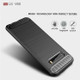 For LG V60 ThinQ Brushed Texture Carbon Fiber Shockproof TPU Case(Black)