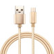 Knit Texture USB to USB-C / Type-C Data Sync Charging Cable, Cable Length: 3m, 3A Total Output, 2A Transfer Data, for Galaxy S8 & S8 + / LG G6 / Huawei P10 & P10 Plus / Oneplus 5 / Xiaomi Mi6 & Max 2 /and other Smartphones(Gold)