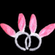 5 PCS Party LED Plush Glowing Rabbit Ear Hoop, Color Random