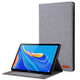 For Huawei MediaPad M6 10.8 Cloth Teature Horizontal Flip PU Leather Case with with Holder & Card Slots(Gray)