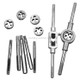 12 PCS Multi-specification Tap and Die Combination Set Hand Metric Wire Tapping Wrench Winch