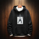 Casual Fashion Plus Velvet Thick Loose Men's Hoodie Sweatshirt (Color:Black Size:XL)