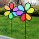 Outdoor Cloth Black Side Six Color Windmill Children Toys Garden Decoration