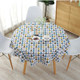 Polyester Cotton Round Tablecloth Dust-proof Cotton and Linen Printing Tablecloth, Diameter:150cm(Color Triangl)