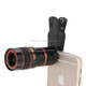 8X Zoom Telescope Telephoto Camera Lens with Clip, For iPhone & Samsung & HTC and Other Mobile Phones(Black)