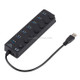 7 Port USB 3.0 Hi Speed Multi Hub Expansion with Switch for PC & Laptop