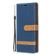 Color Matching Denim Texture Horizontal Flip Leather Case with Holder & Card Slots & Wallet & Lanyard for Galaxy Note10(Dark Blue)